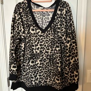 Sew In Love LS Leopard print top